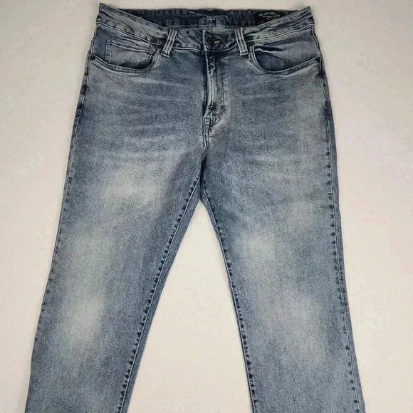 Buffalo David Bitton Mens Jeans Straight Six Stretch Size 34x34 Blue Distressed - Picture 6 of 16